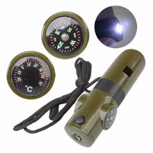 Load image into Gallery viewer, Multi-function Seven-in-one Whistle Survival Compass
