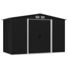 Load image into Gallery viewer, Garden Storage Shed Anthracite Steel 101.2&quot;x80.7&quot;x70.1&quot;
