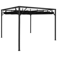 Load image into Gallery viewer, Garden Gazebo with Retractable Roof Canopy 118.1&quot;x118.1&quot; Anthracite
