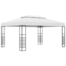 Load image into Gallery viewer, Garden Gazebo Powder-Coated Steel 118.1&quot;x157.4&quot;x106.2&quot; White
