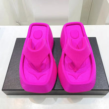 Load image into Gallery viewer, Luxury  Platform Square Toe Slippers
