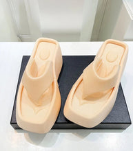 Load image into Gallery viewer, Luxury  Platform Square Toe Slippers
