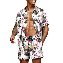 Load image into Gallery viewer, Floral Hawaiian  two piece men beach shorts set - Sexikinis Swim
