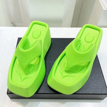 Load image into Gallery viewer, Luxury  Platform Square Toe Slippers
