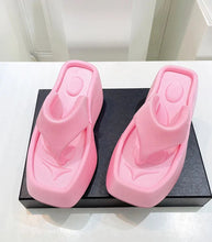 Load image into Gallery viewer, Luxury  Platform Square Toe Slippers
