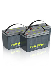 Load image into Gallery viewer, US POWERWIN BT100×3 LiFePO4 3 pack Batterries 3840Wh 12.8V 100Ah
