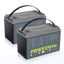 Load image into Gallery viewer, US POWERWIN 12.8V 100Ah 1280Wh Battery 2 Pack 2560Wh
