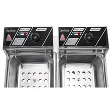 Load image into Gallery viewer, 110V 12L Stainless Steel Double Cylinder Electric Fryer
