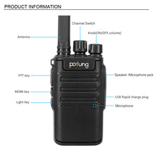 Load image into Gallery viewer, Pofung  2pcs 2W 1500mAh 16-Channel Walkie-Talkie
