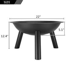 Load image into Gallery viewer, 22&quot; Iron Fire Pit Bowl for Home Garden
