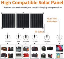 Load image into Gallery viewer, 60W 18V Portable Solar Panel Foldable Solar Charger with USB
