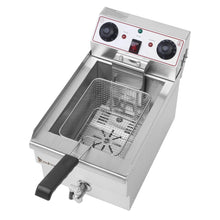 Load image into Gallery viewer, 1.7KW 12.5QT/11.8L Stainless Steel Faucet Single Tank Deep Fryer
