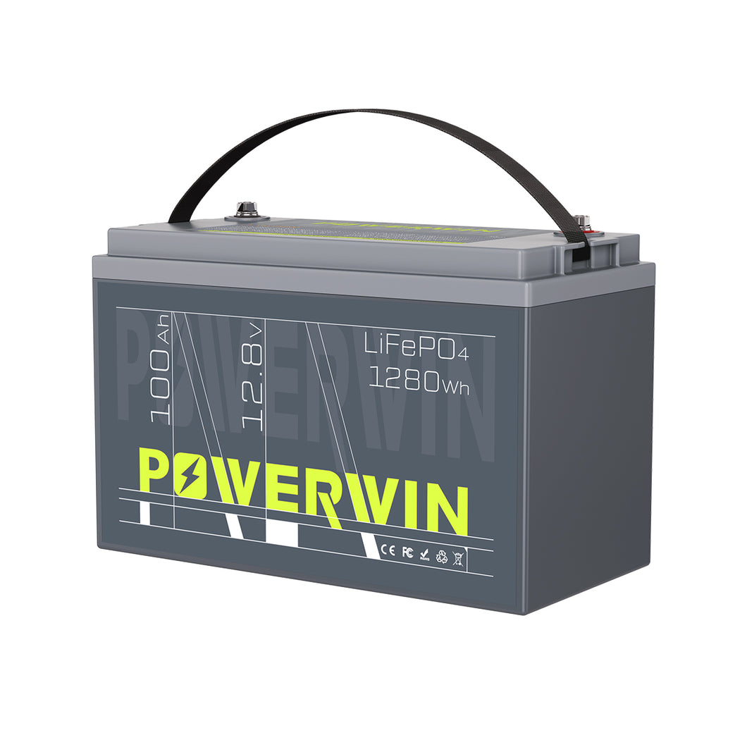 US POWERWIN  BT100 12.8V 100Ah 1280Wh LiFePO4 Battery