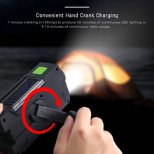 Load image into Gallery viewer, Emergency Hand Crank Radio Solar Radio Power Bank
