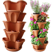 Load image into Gallery viewer, Nature&#39;s Distributing Stacking Planters - 5 Tier
