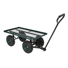 Load image into Gallery viewer, Garden Iron Wood Four Wheel Square Garden Wagon
