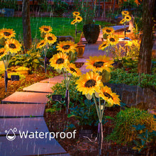 Load image into Gallery viewer, Solar Garden Stake Lights with 3 Sunflower for Yard Decor
